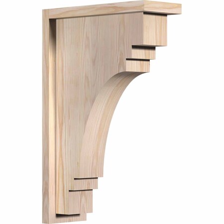 Ekena Millwork Pescadero Smooth Corbel w/Backplate, Douglas Fir, 5 1/2"W x 14"D x 22"H COR06X14X22PEC01SDF